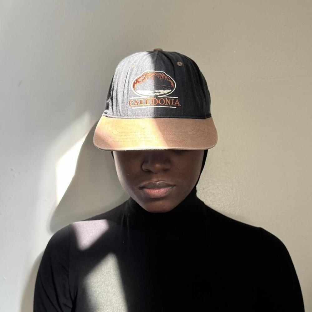 Vintage embroidered two‎ tones cap